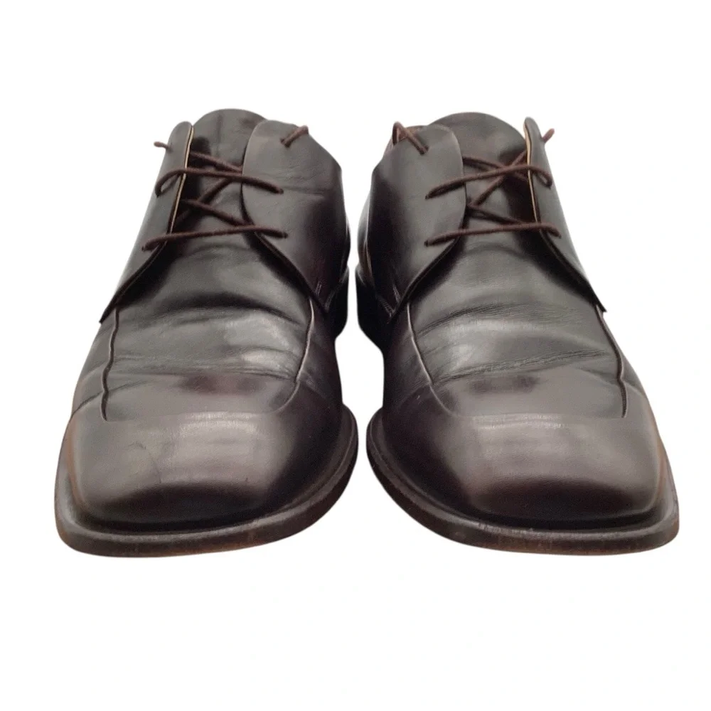 Ermengildo Zegna Classic Brown Leather Men's Shoes size 9